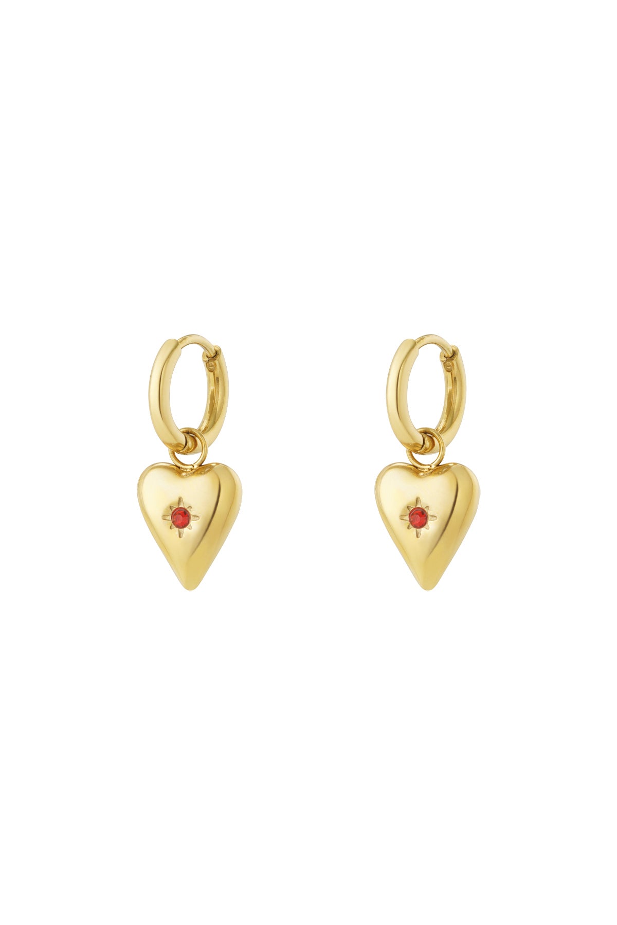 Birthstone oorbellen goud