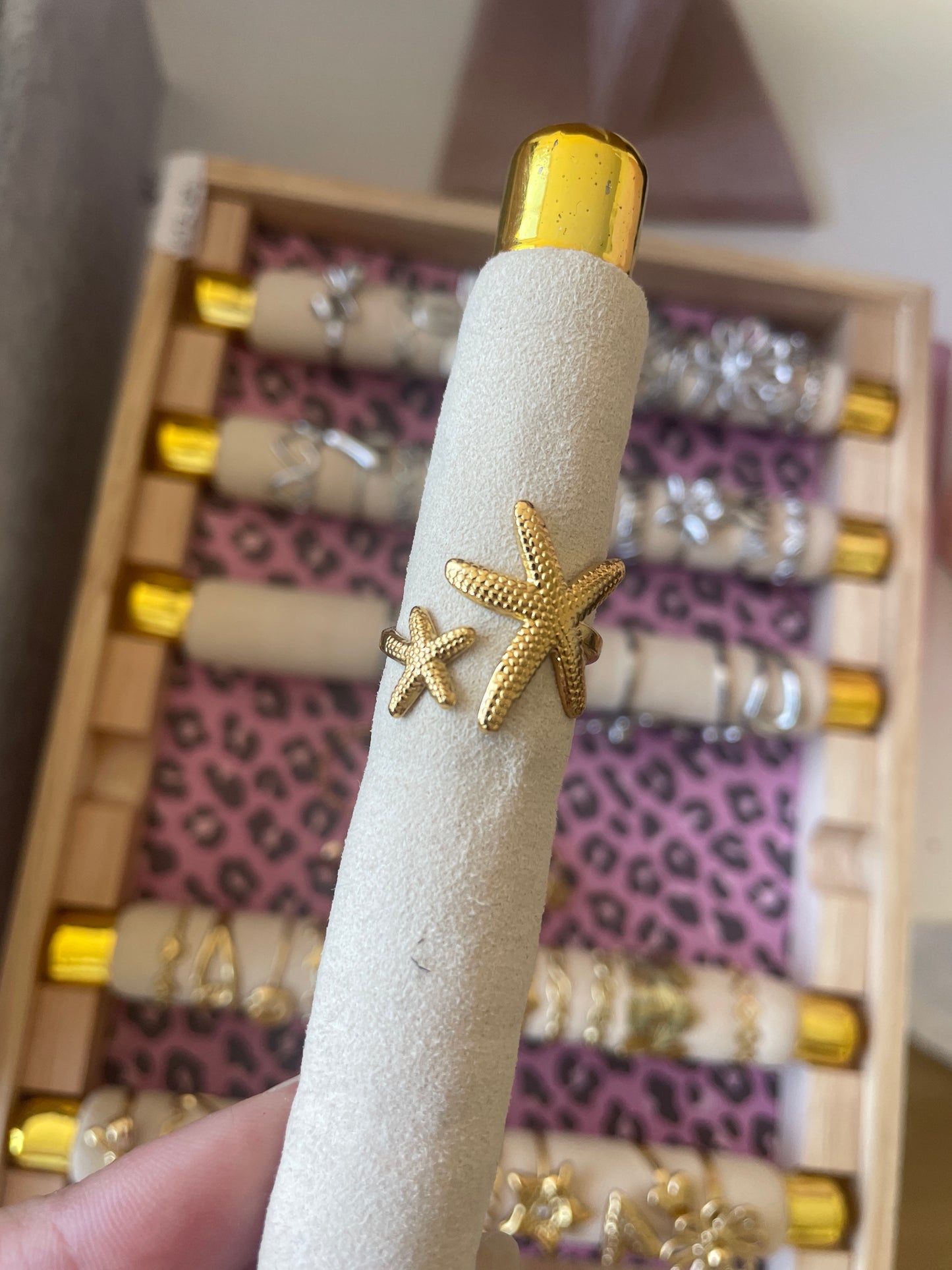 Zeesterren ring goud