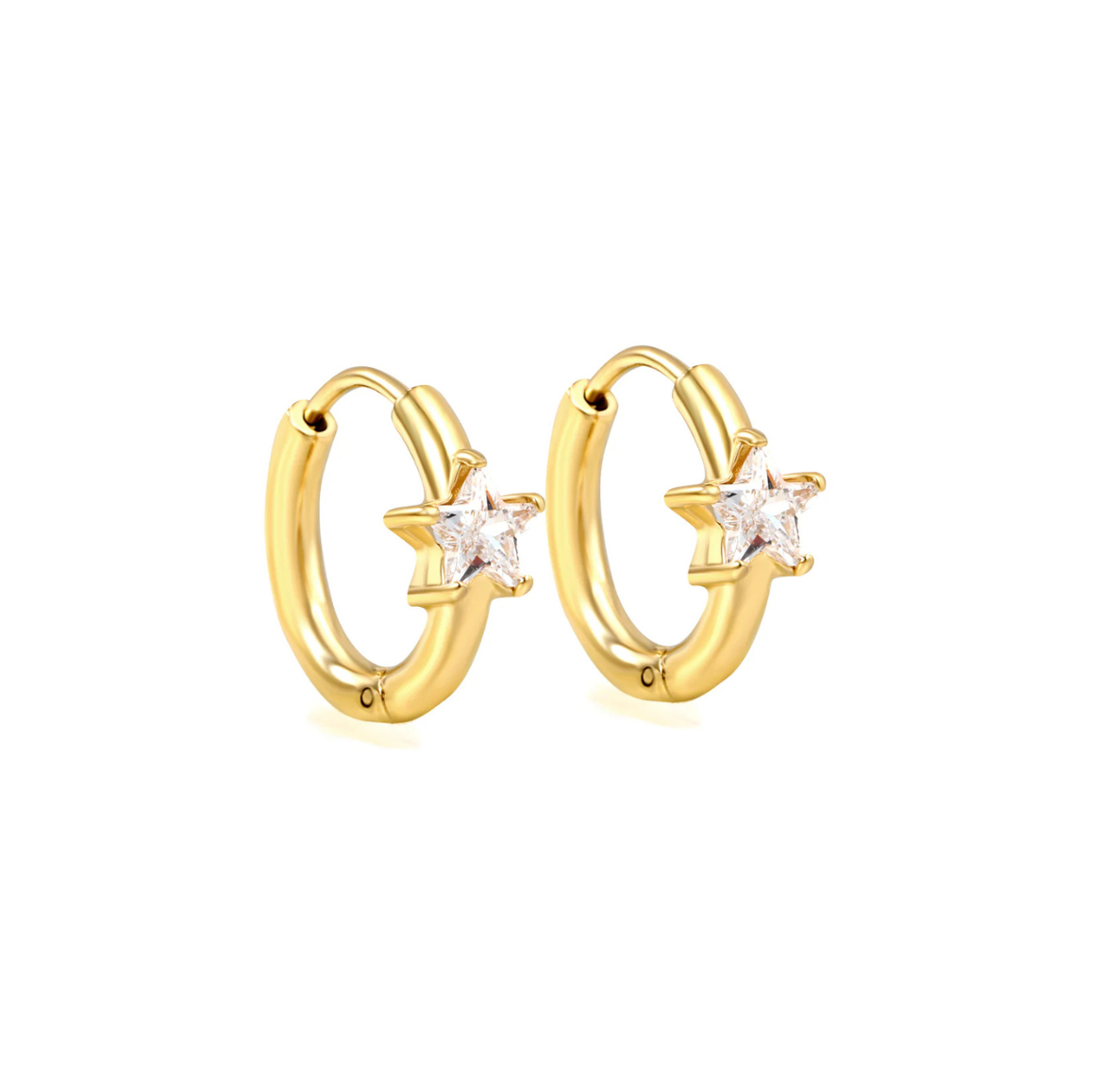 Kleine ster oorbellen goud