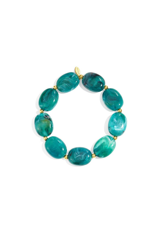 Armband met kralen groen