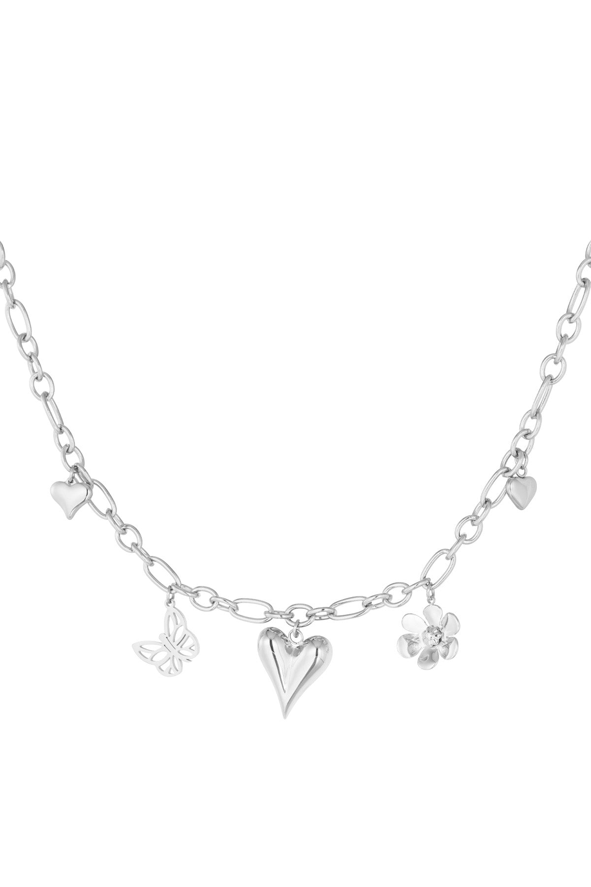 Bedelketting natural love zilver