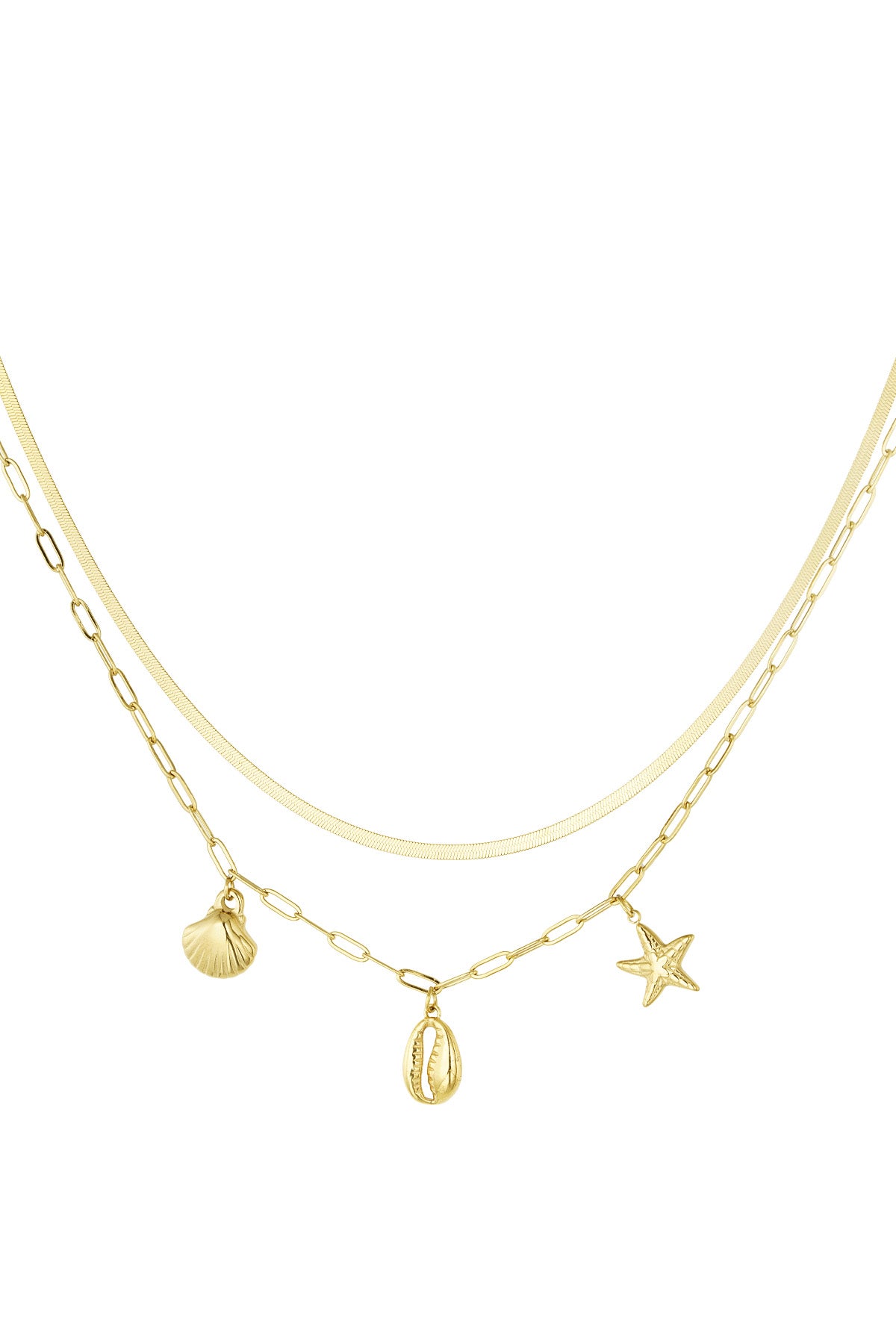 Bedelketting sea side goud
