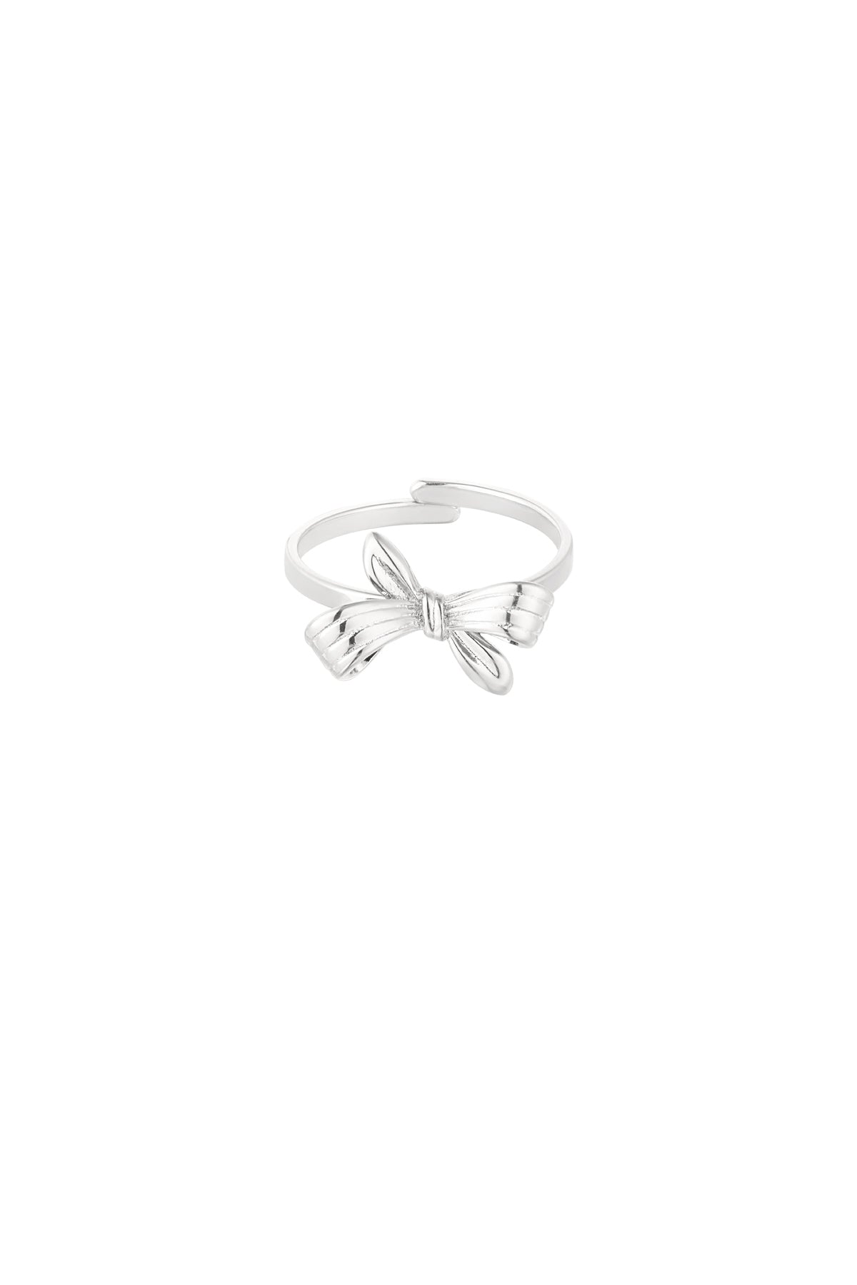 Strikje ring zilver