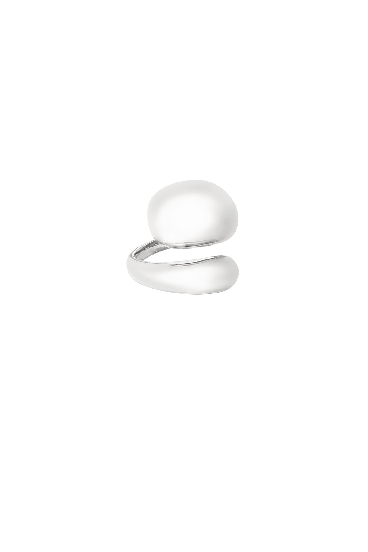 Connected ring zilver