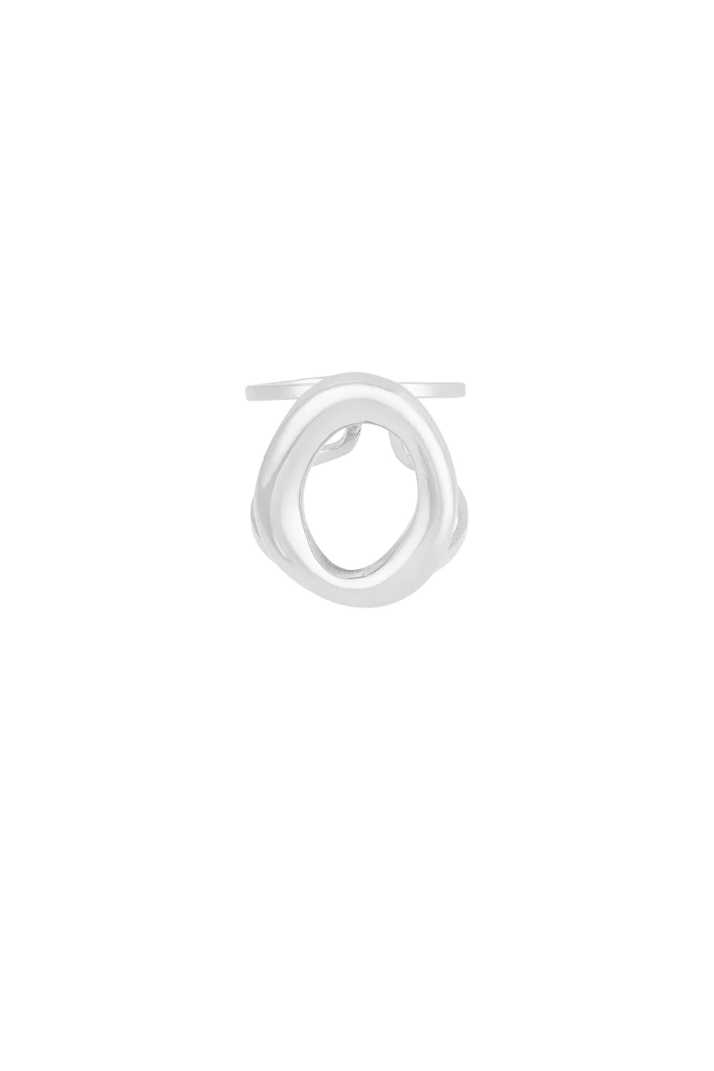 Ring mini ovaal zilver