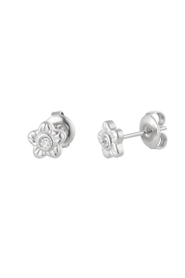 Flower earrings silver
