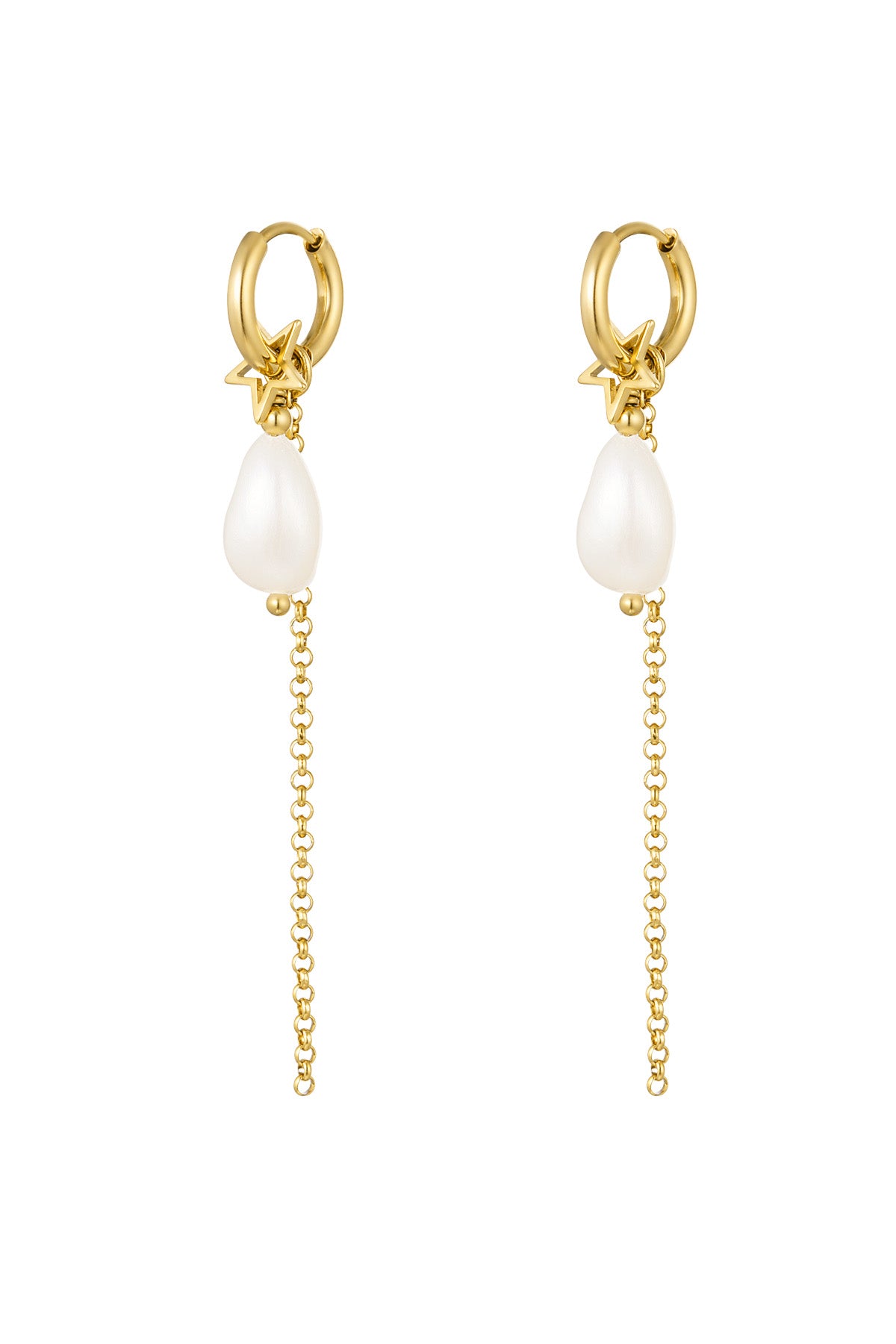 Catch the stars oorbellen goud