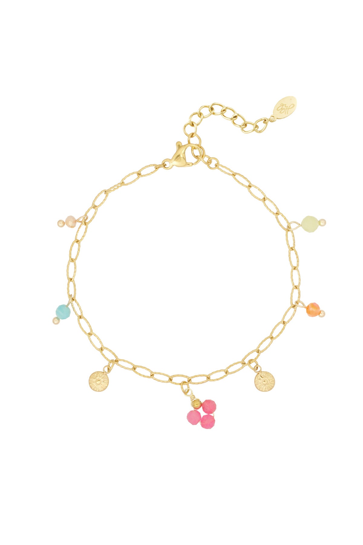 Color chic armband goud