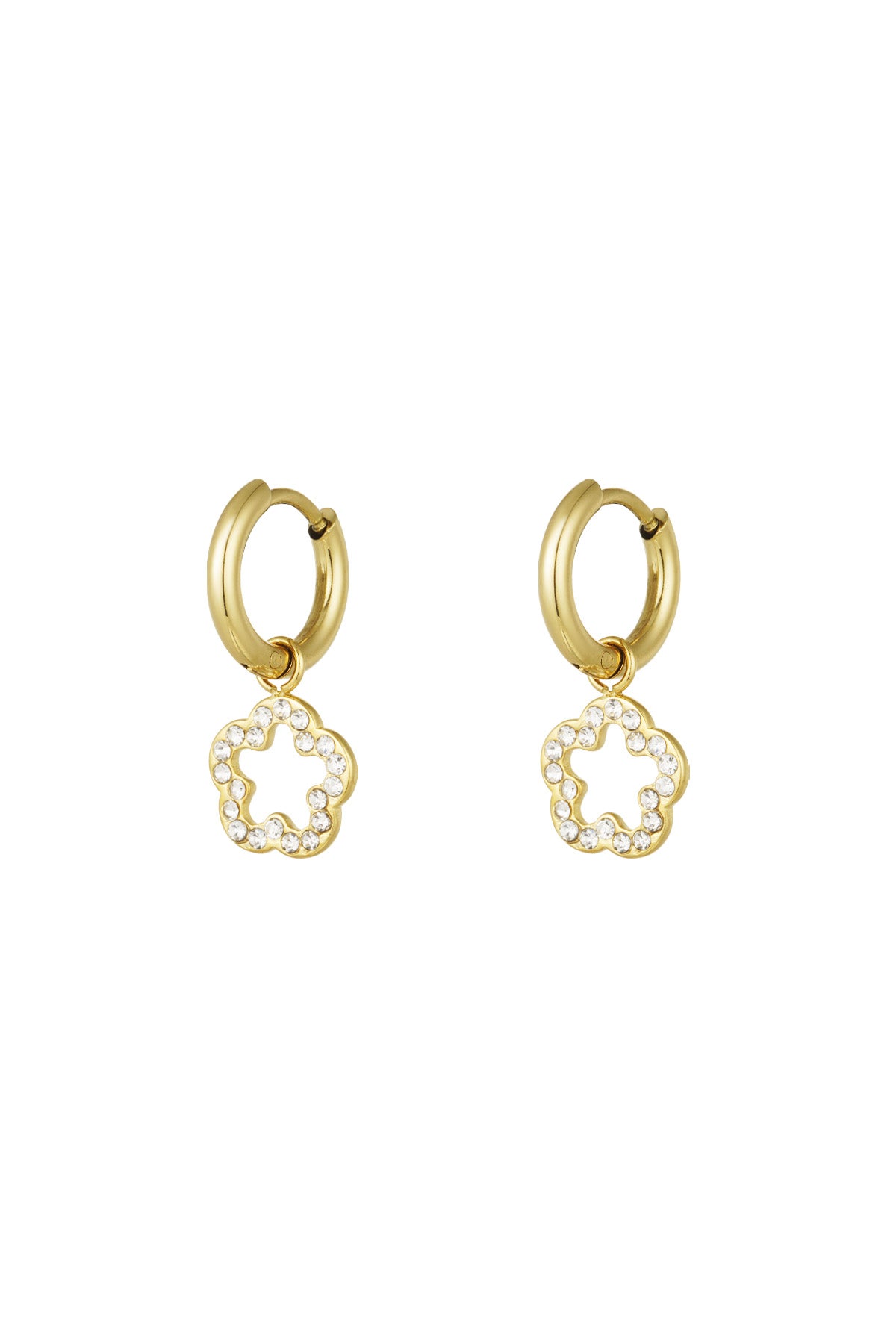 Shimmer bloom oorbellen goud