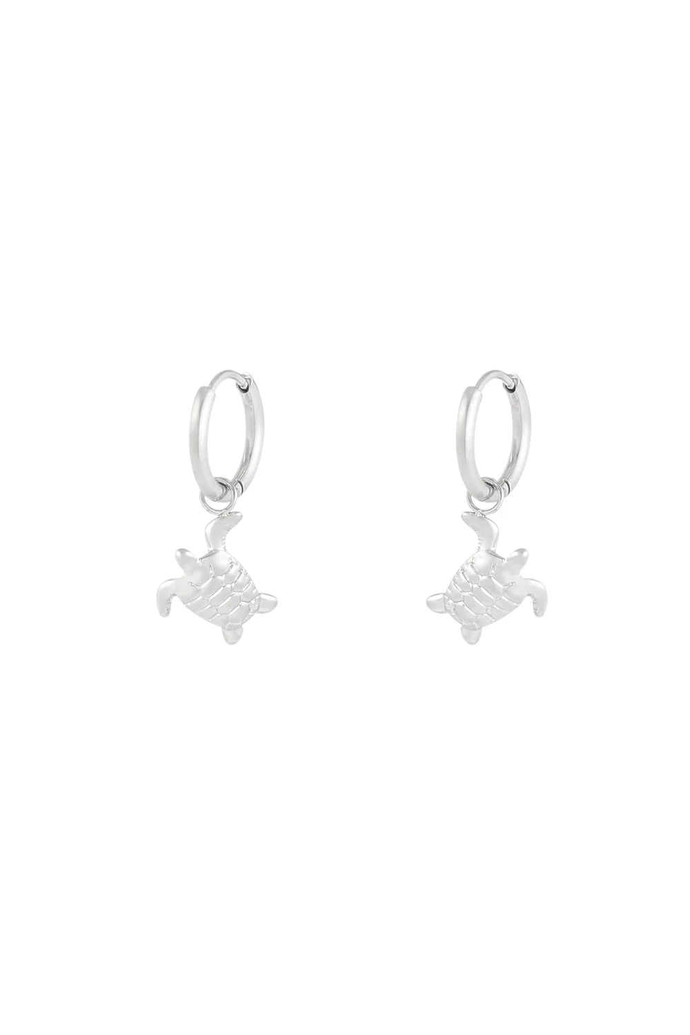 Oorbellen schildpadje zilver