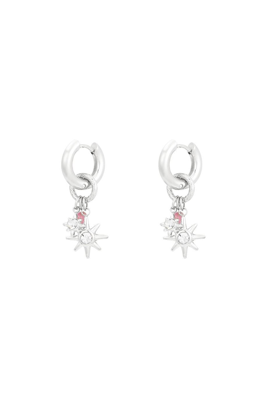 Starlight roze oorbellen zilver