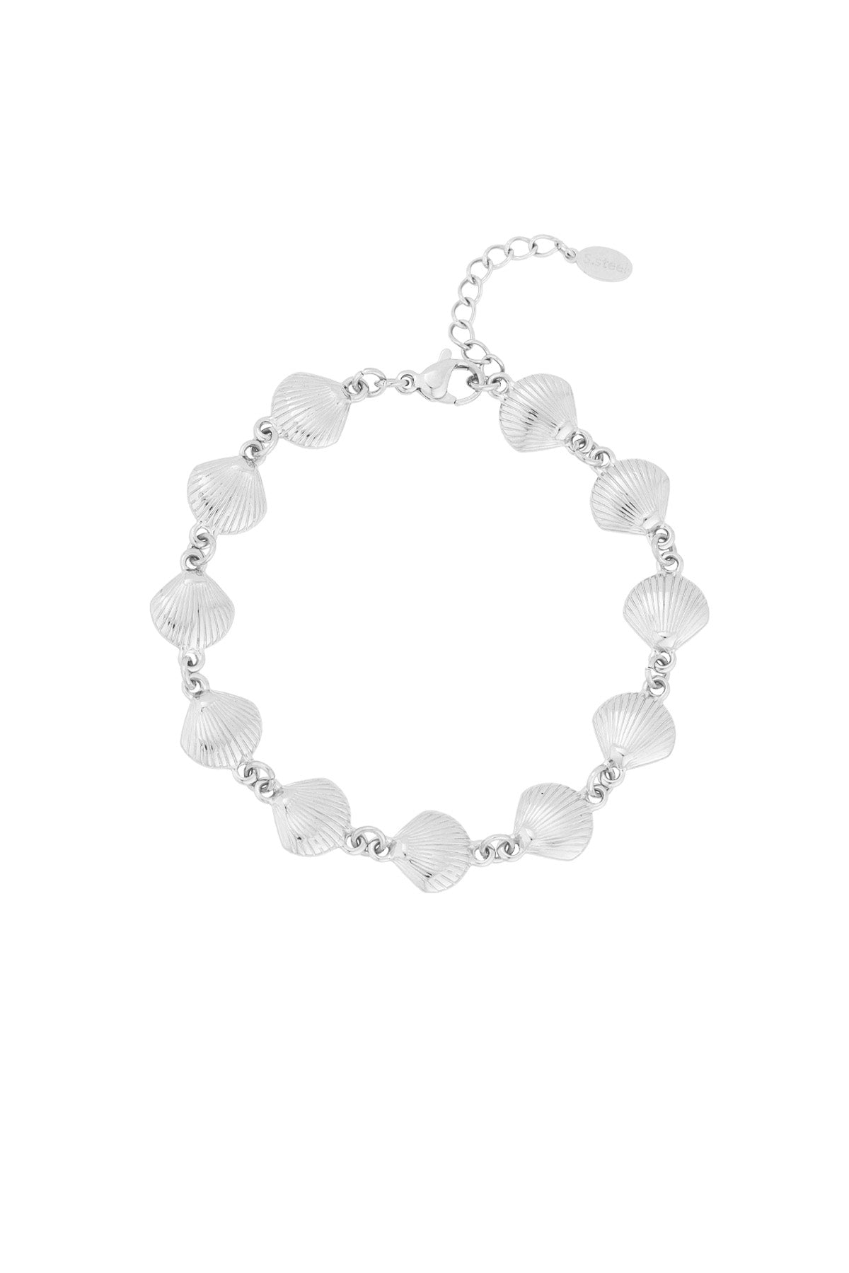 Shells armband zilver