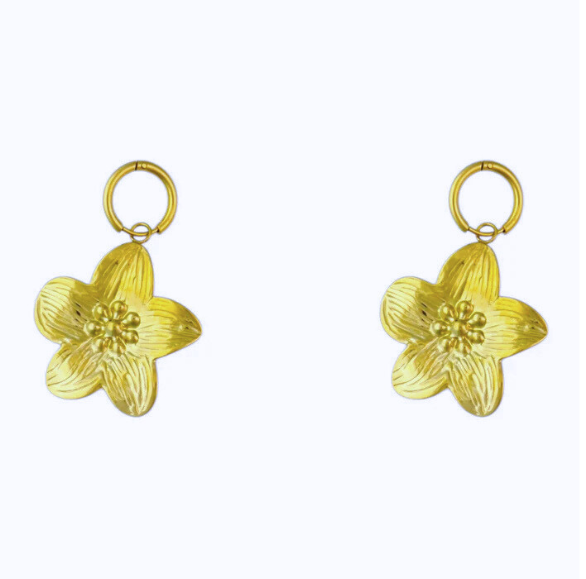 Flower oorbellen goud