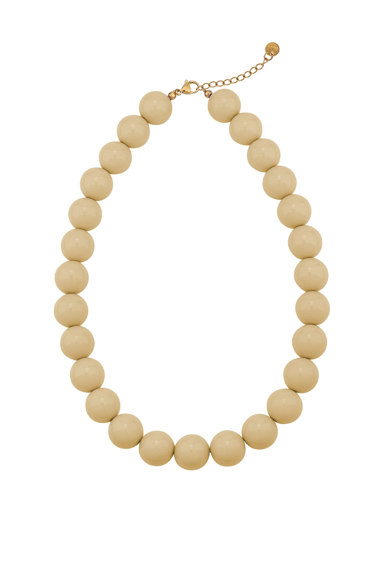 Kralenketting groot taupe