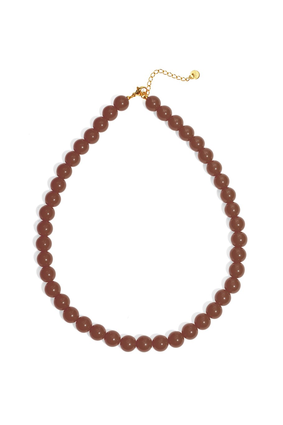 Kralen ketting bruin klein