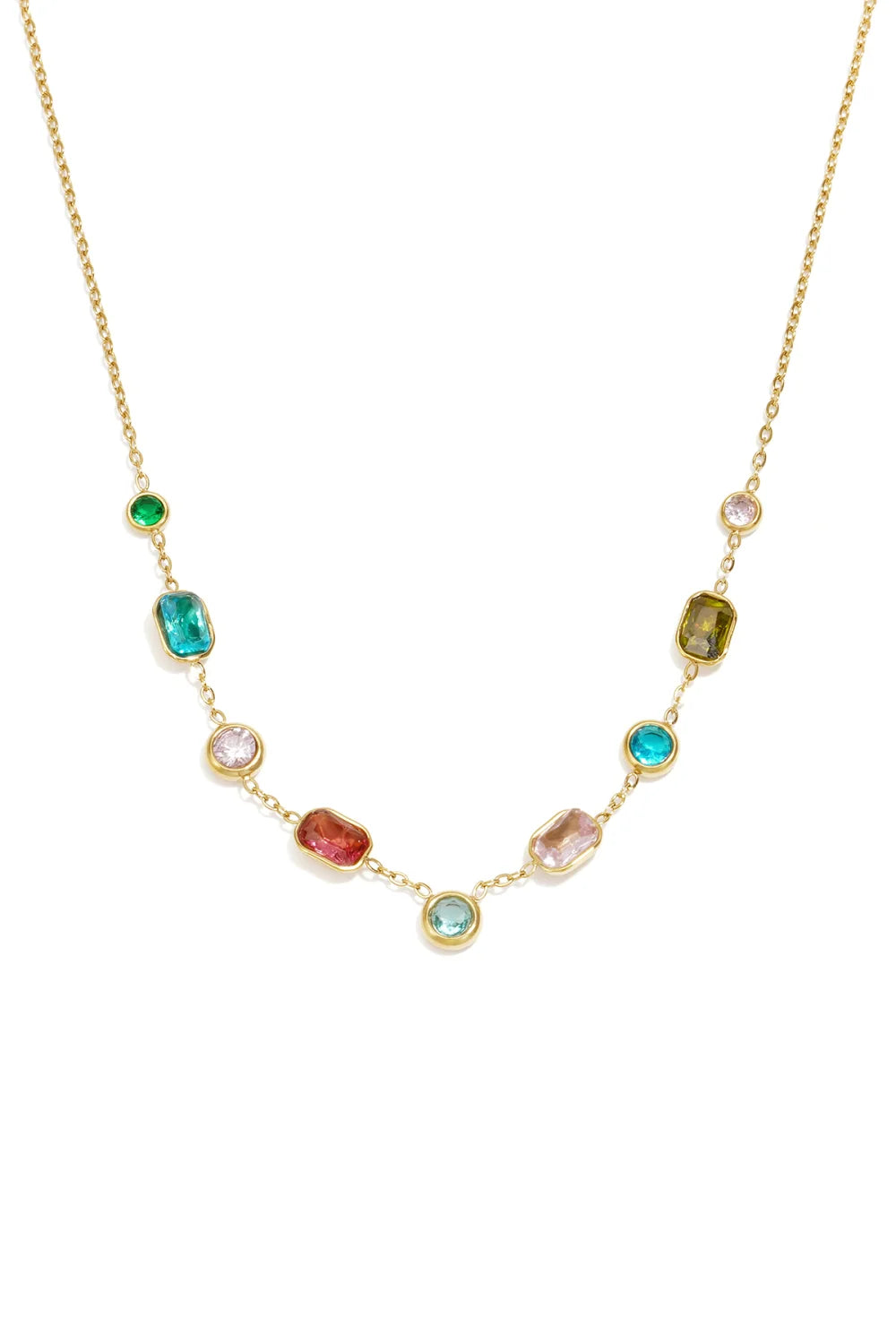 Strass ketting kleur goud