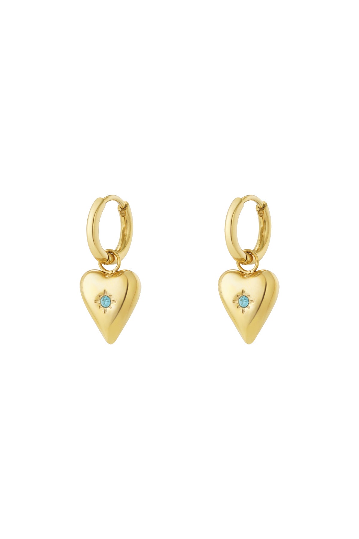 Birthstone oorbellen goud