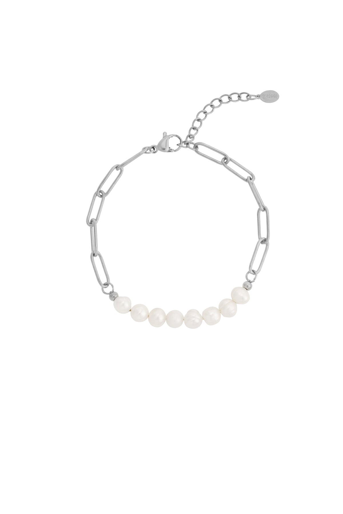 Small pearl armband zilver