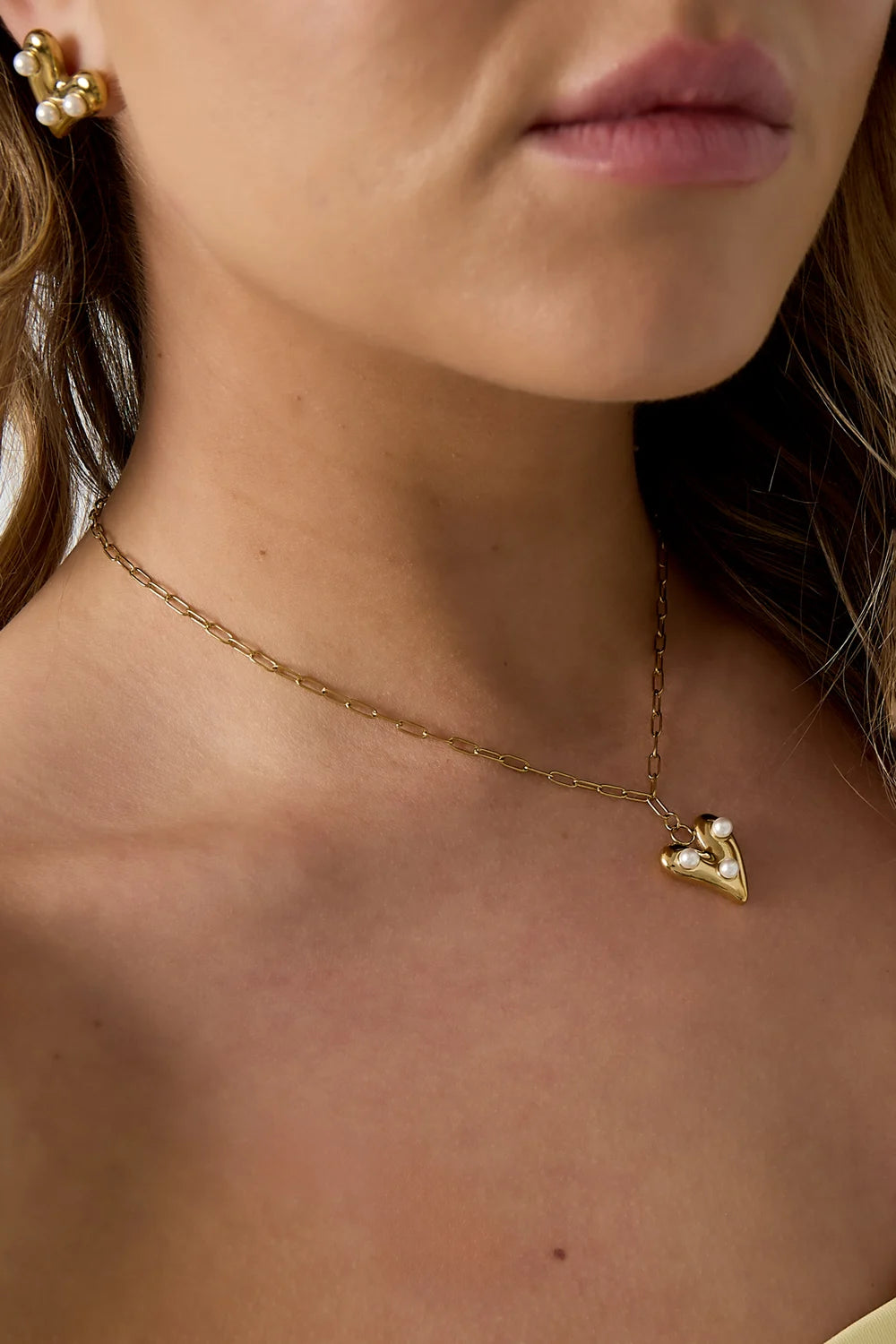 Ketting parel hart goud