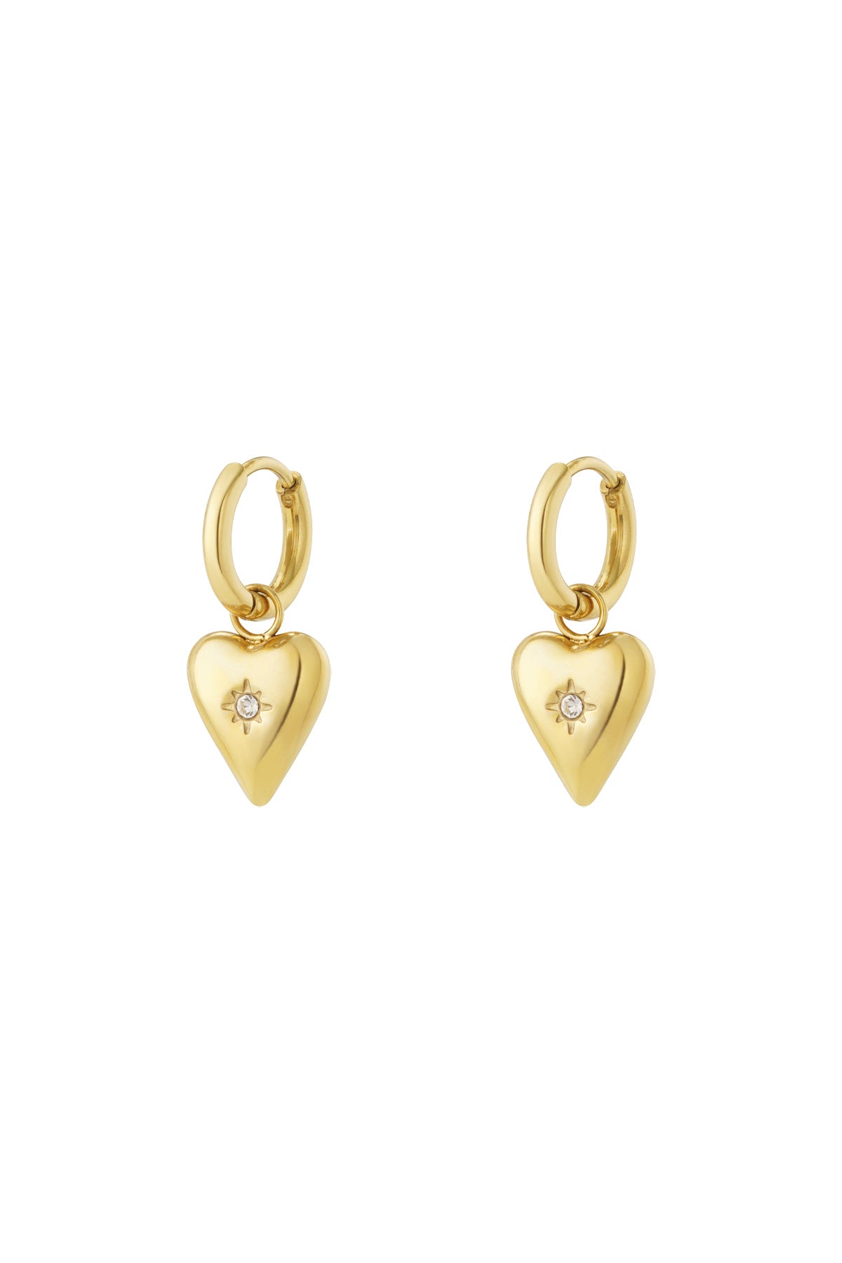 Birthstone oorbellen goud