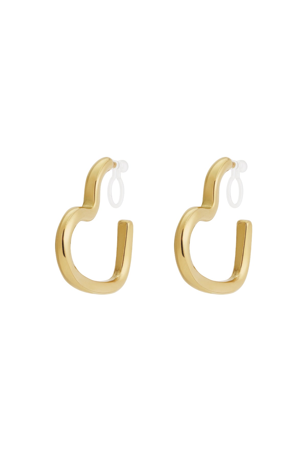 Clip oorbellen hart goud