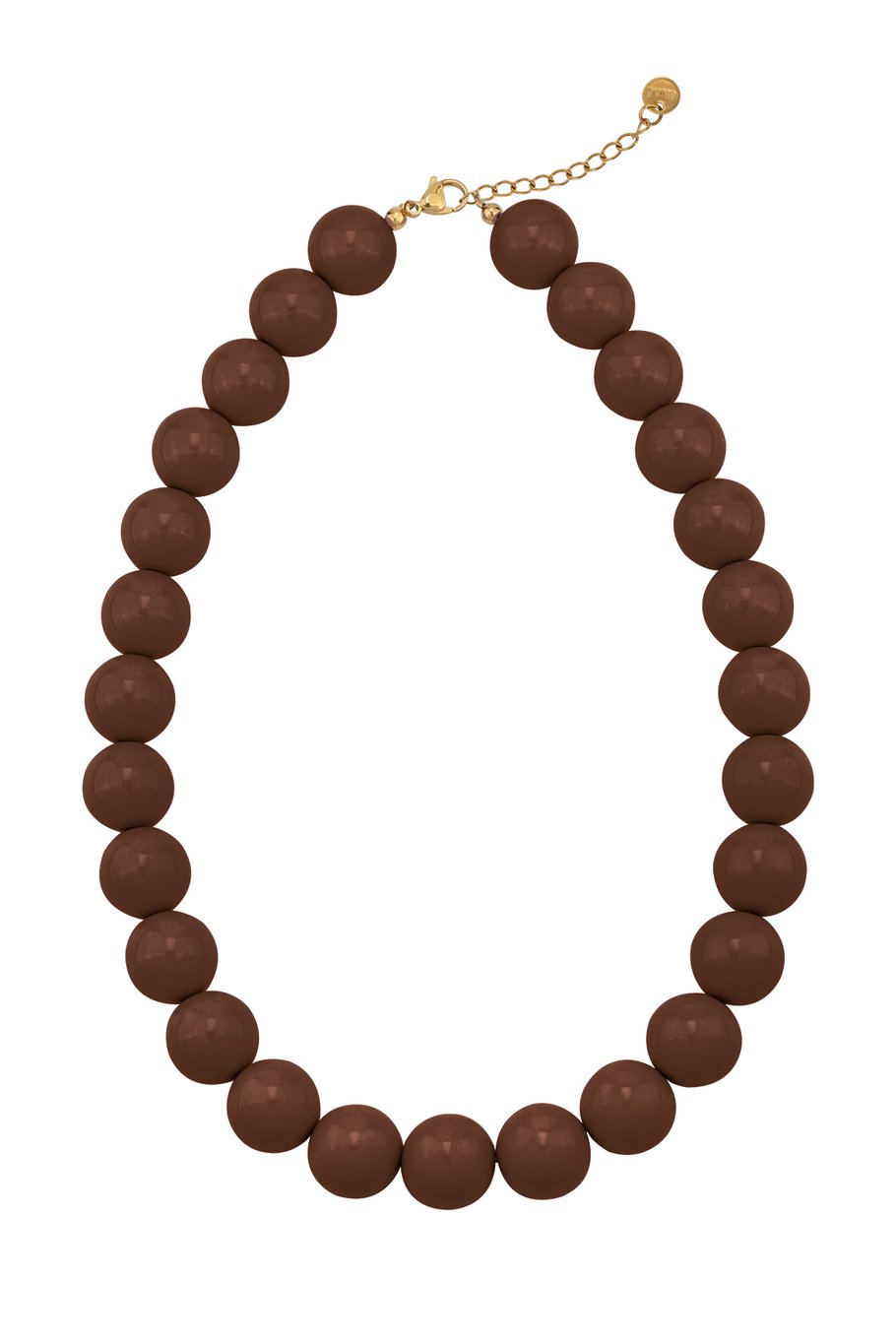 Kralenketting bruin groot