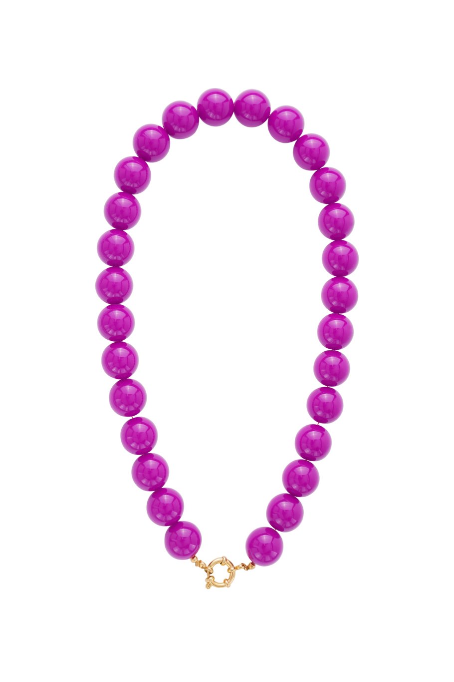Kralen ketting groot paars