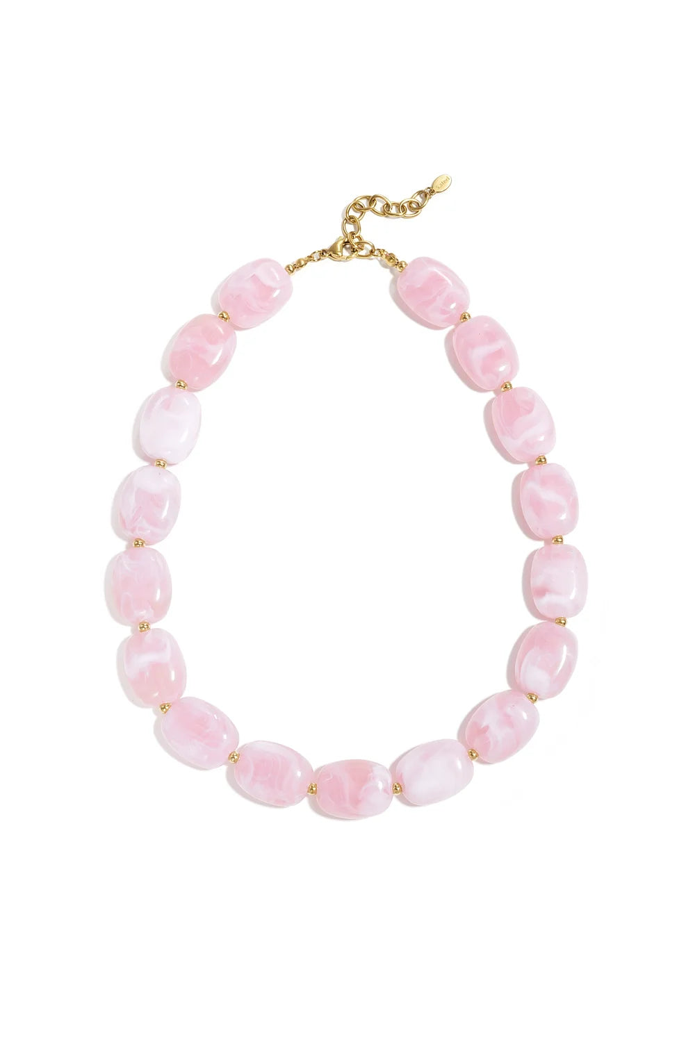 Beaded ketting roze