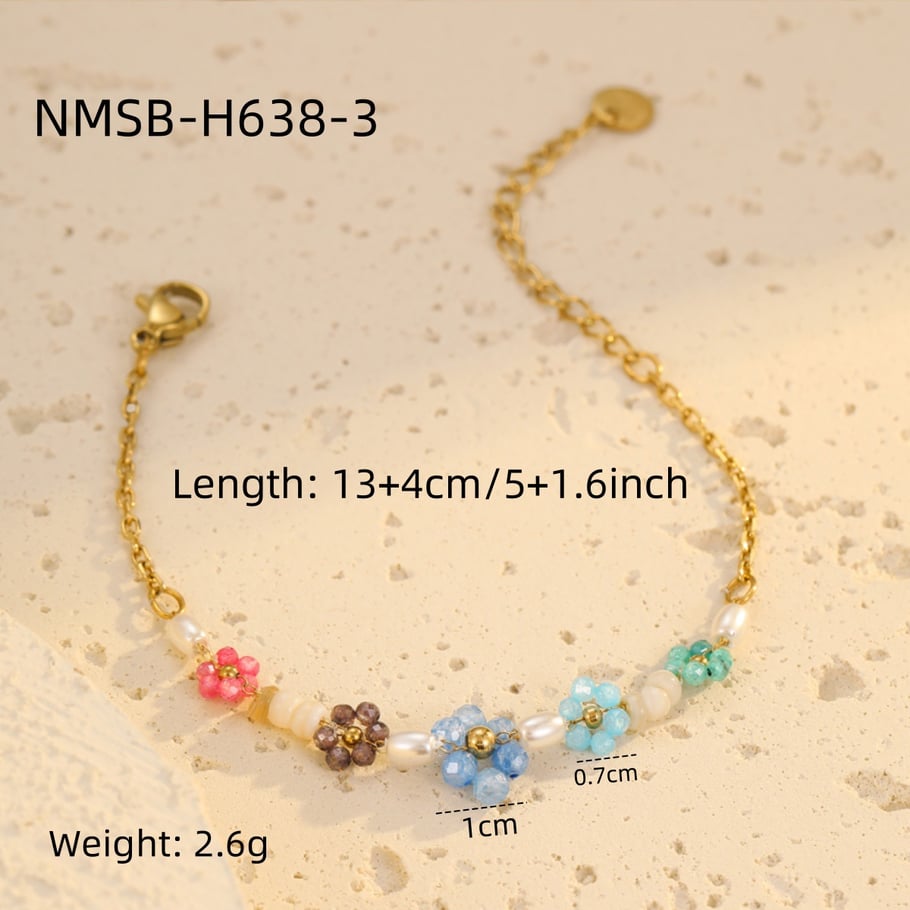 Flower armband parel