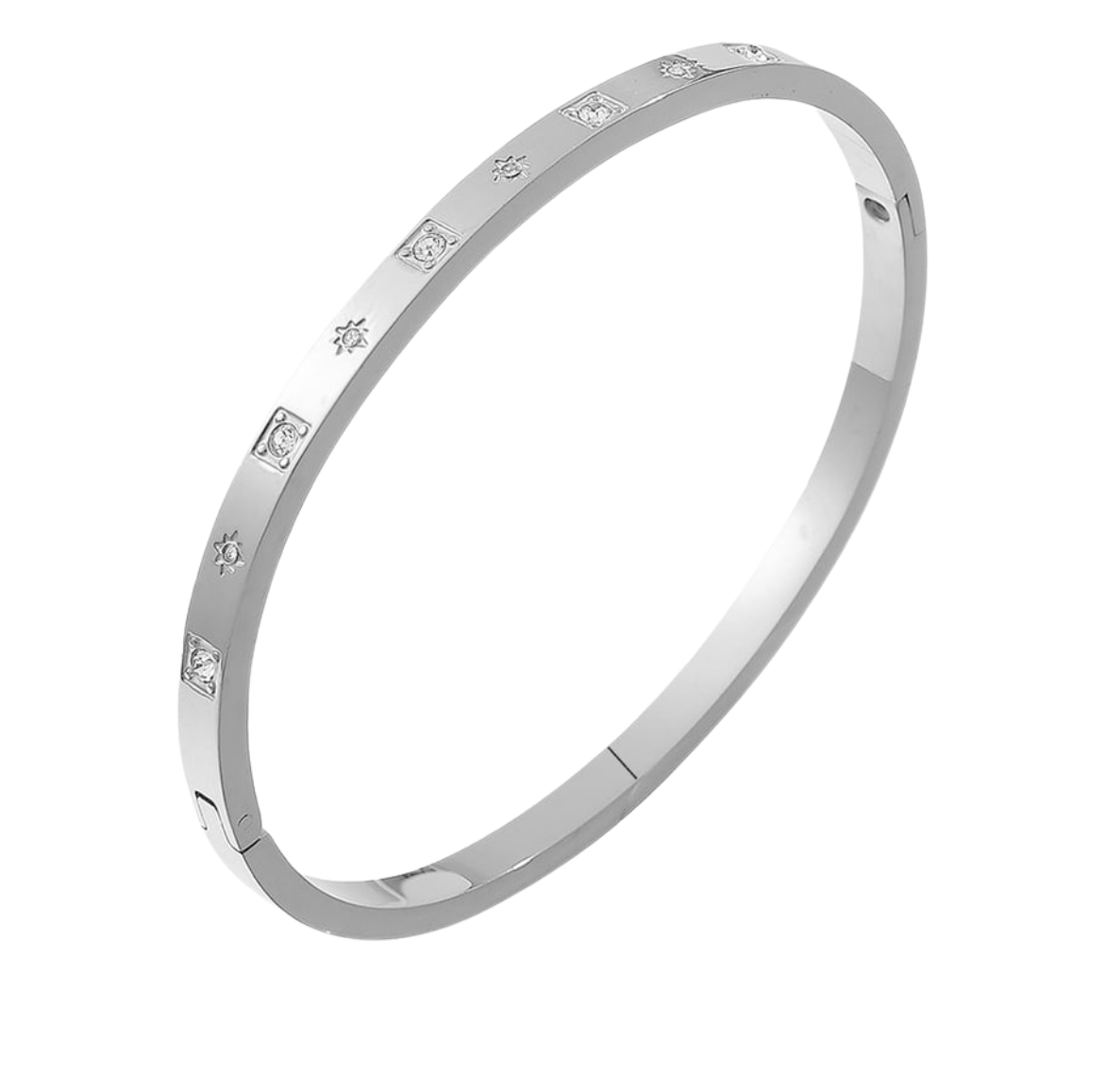 Mini bangle stars zilver