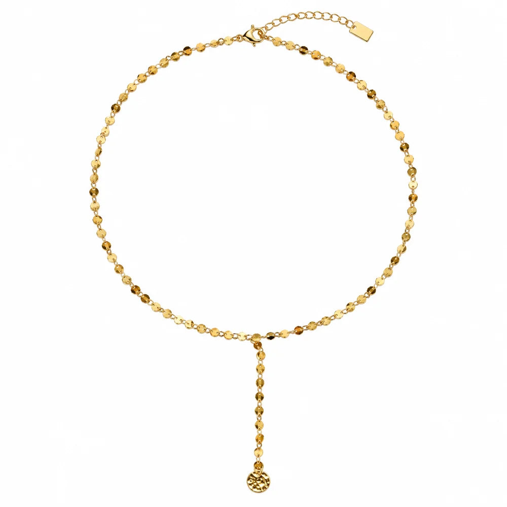 Y ketting muntjes goud