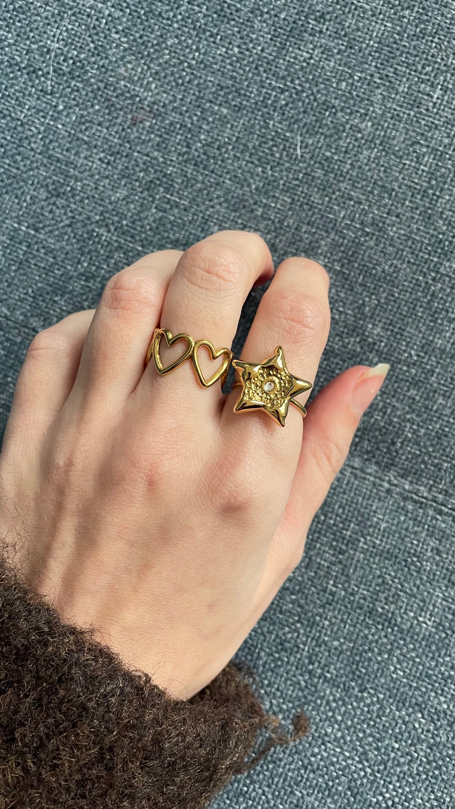 Big star ring goud