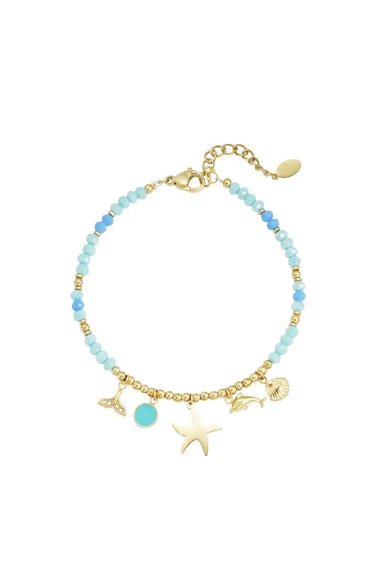 Kralenarmbandje ocean goud