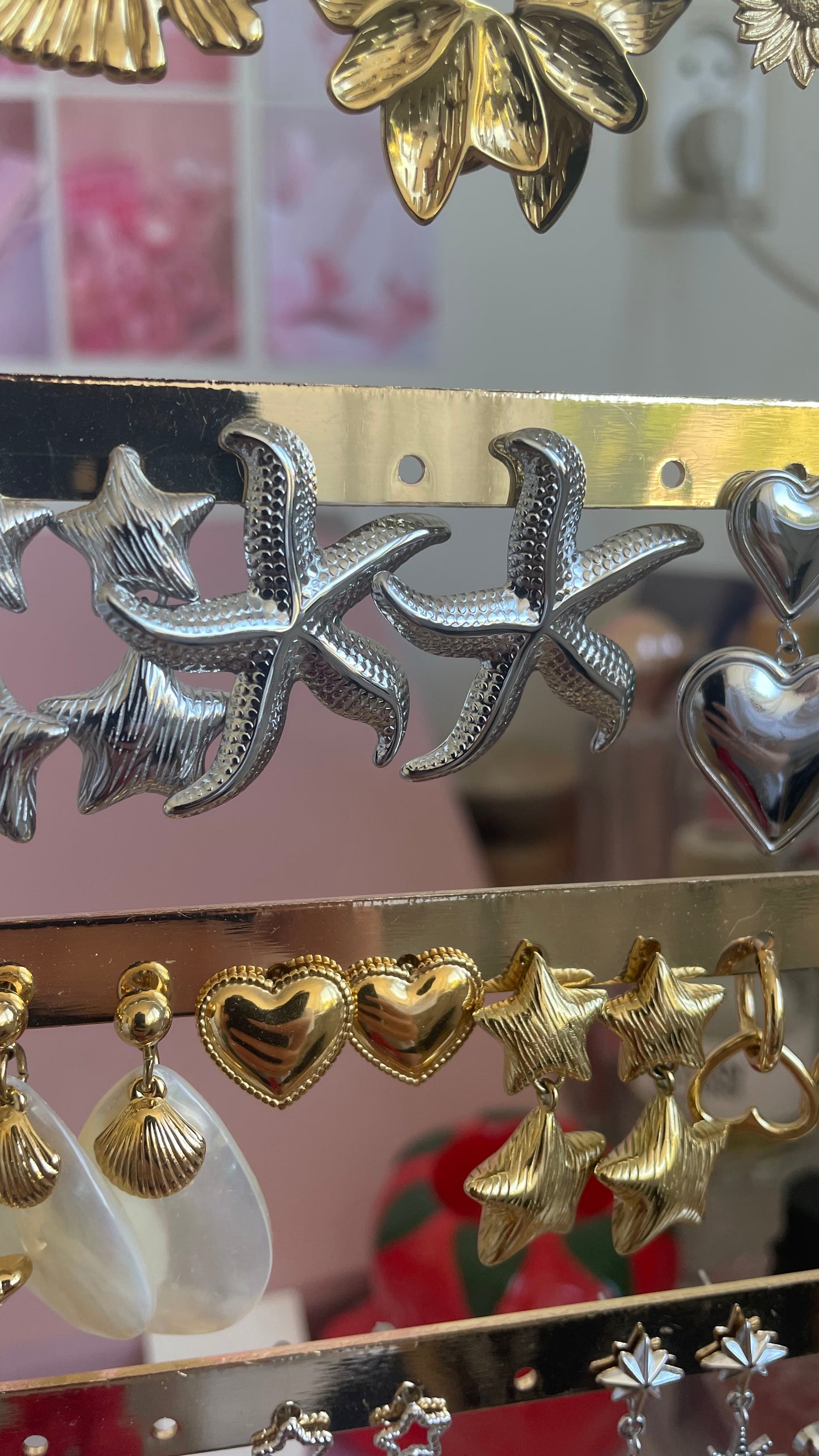 Zeester oorbellen zilver