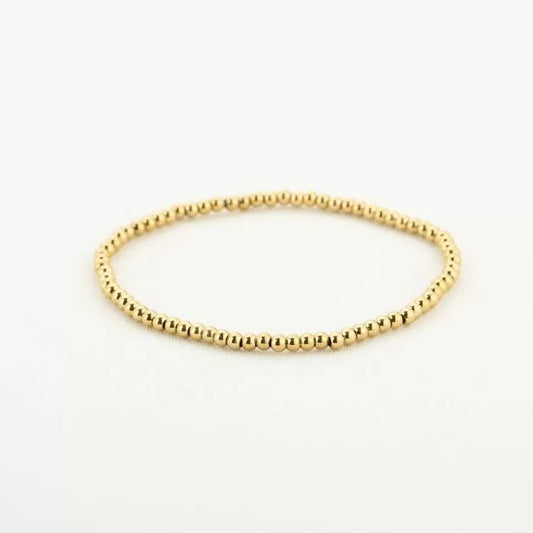 Kleine balletjes armband goud