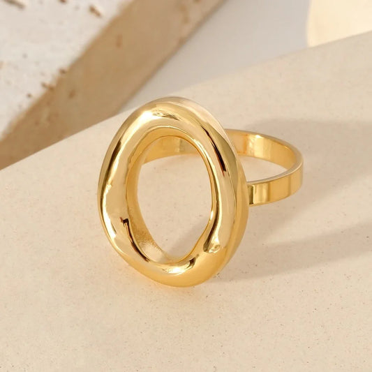 Mini ovaal ring goud