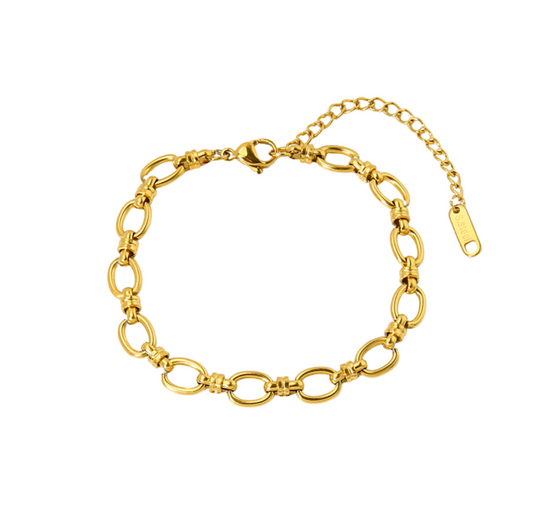 Linked armband goud