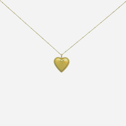 Lange hart ketting goud