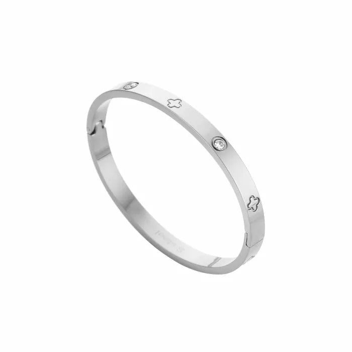 Bangle klaver zilver