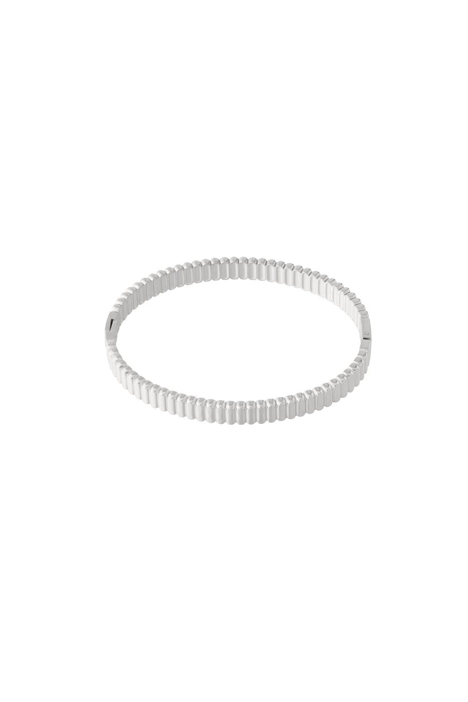 Bangle structured zilver