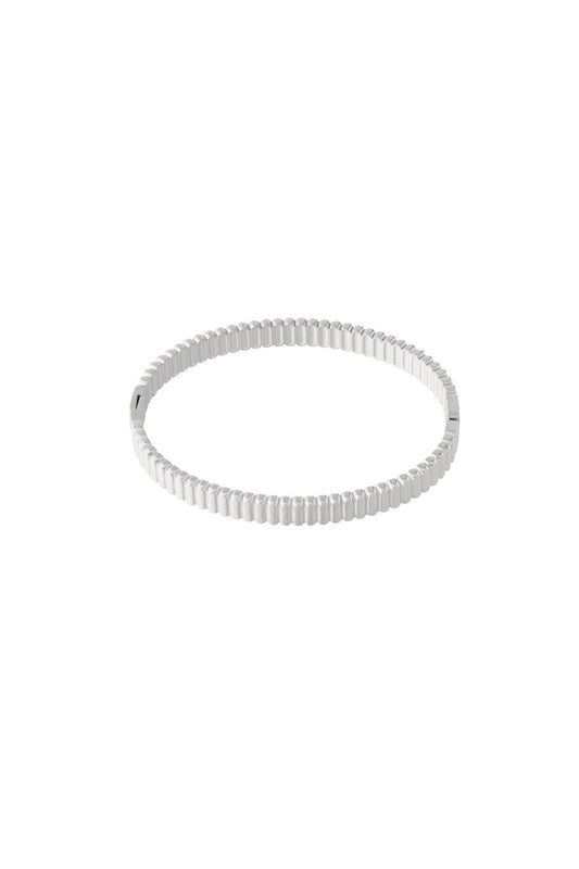 Bangle structured zilver