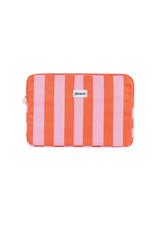 Laptop hoes streep oranje/roze
