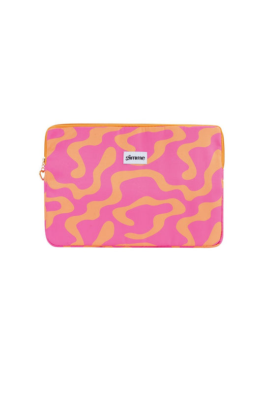 Laptop hoes oranje/roze