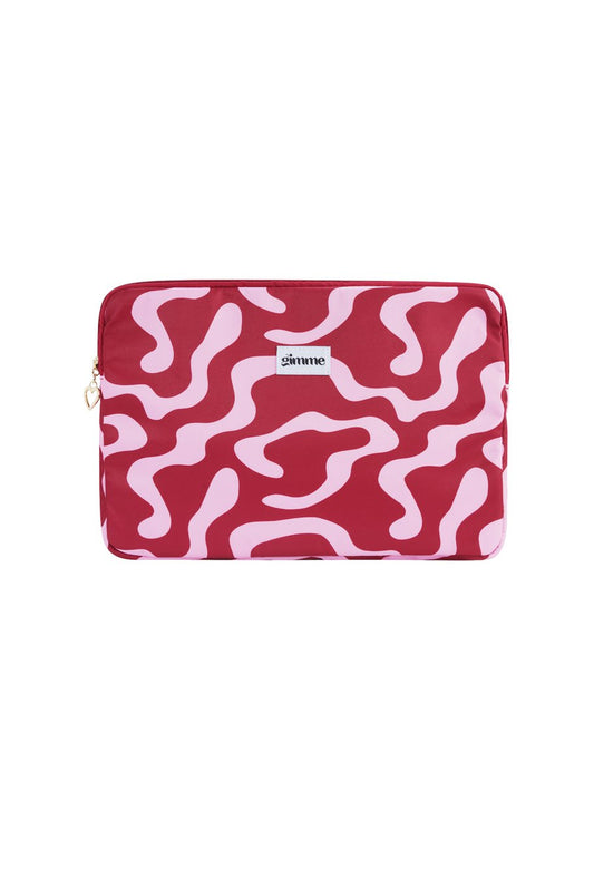 Laptop hoes rood/roze