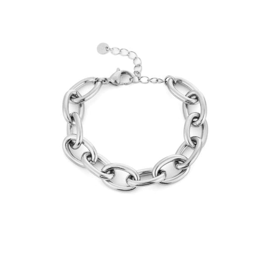 Schakel armband zilver