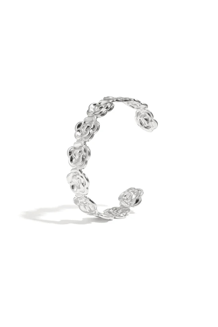 Bangle rozen zilver