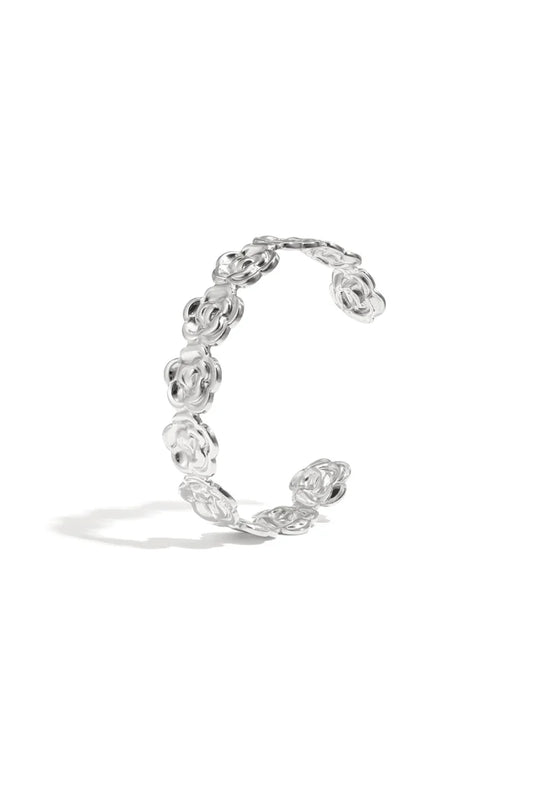 Bangle rozen zilver