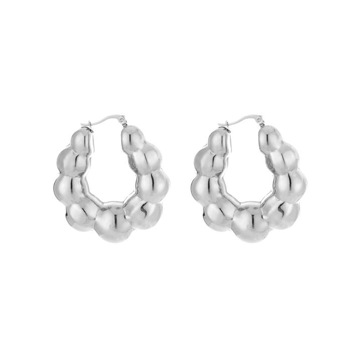 Bubbel hoops zilver