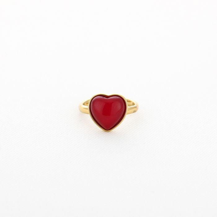 Ring hartje rood