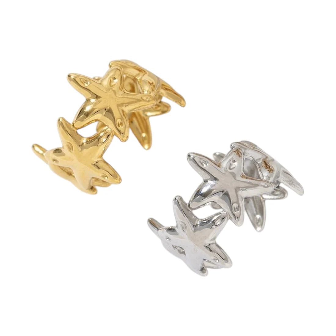 Shell star ring goud